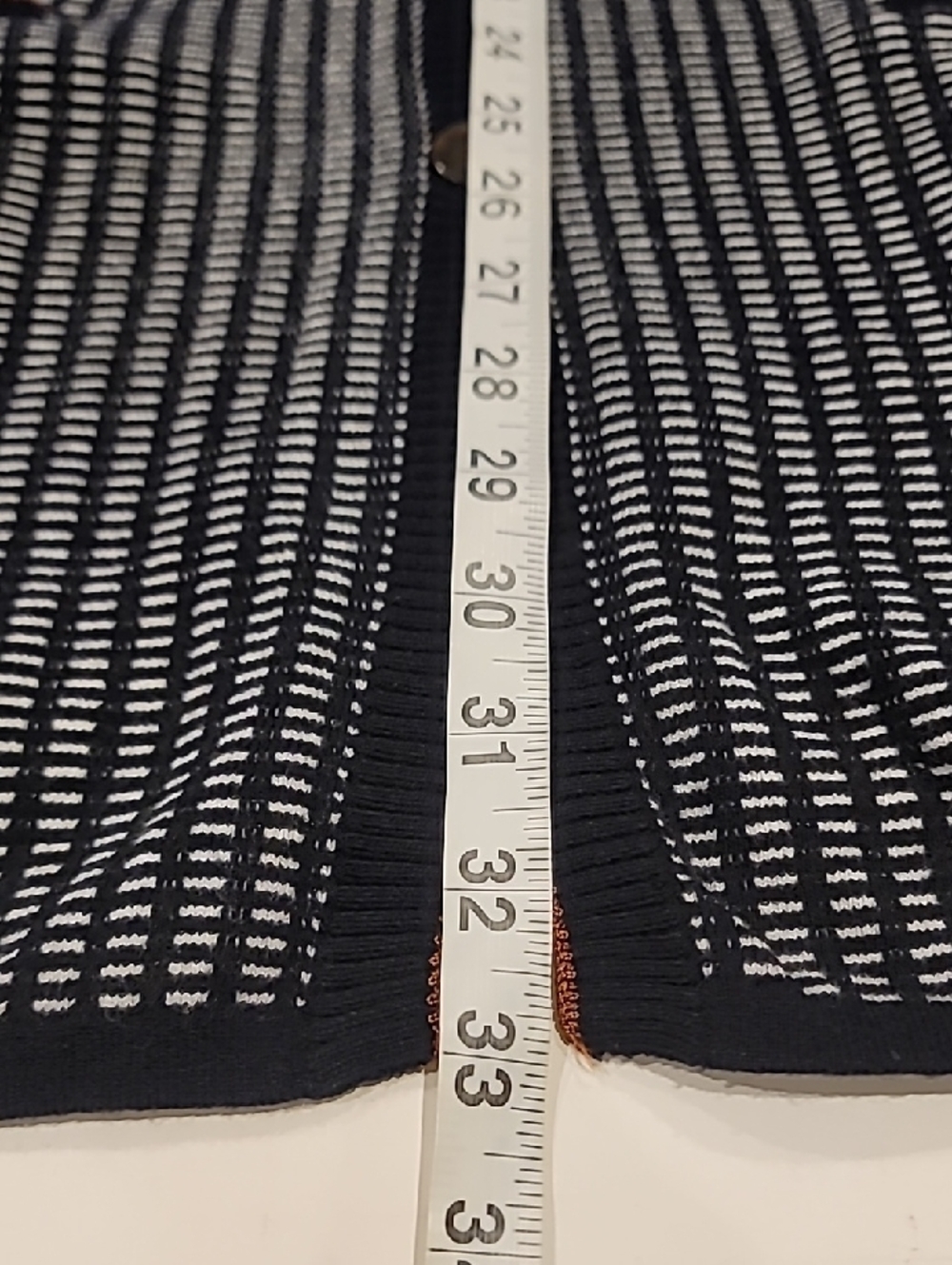 Jones New York Black and White Knit Long Cardigan - Picture 8 of 9